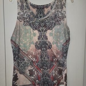 Elegant Patterned Sleeveless Top